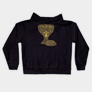 Communion cup and bread Kids Hoodie